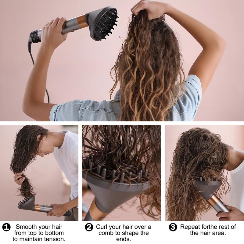 MengTiger Diffuser Attachment for Dyson Airwrap Styler - Enhanced Curl Definition, Quick Dry Technology, Compatible with Dyson Airwrap Attachments - Image 3